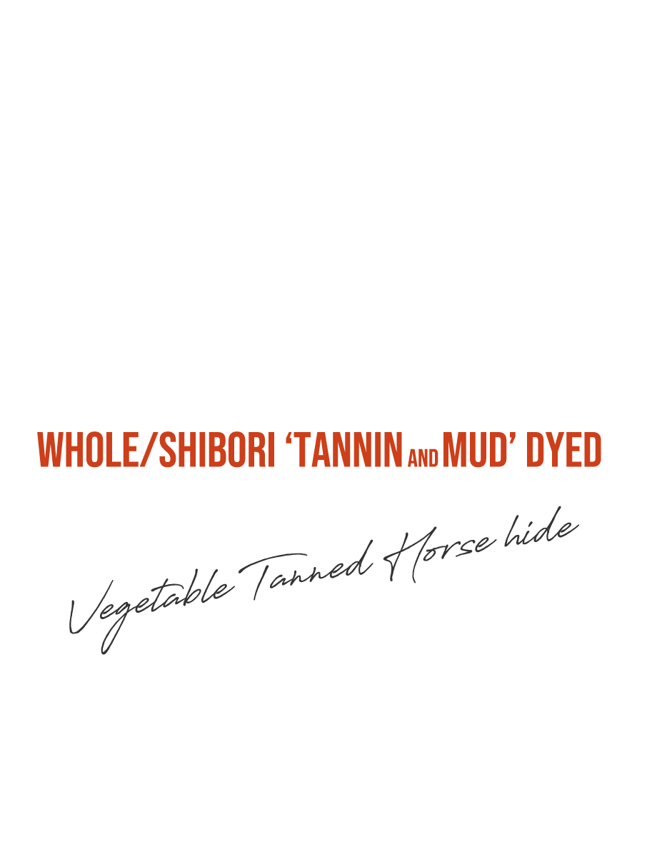 Whole/Shibori tannin and Mud Dyed